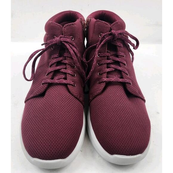 Clarks Cloudsteppers Womens 10 Red Fabric Ankle Mid Boots Lace Zip Up  NWOB - Picture 4 of 8